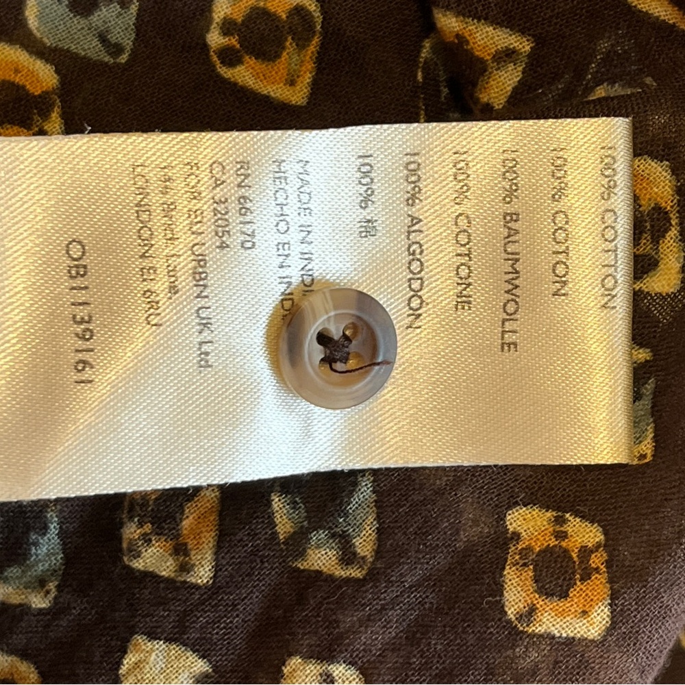 Anthropologie Patterned Button Down Boho Blouse S… - image 5